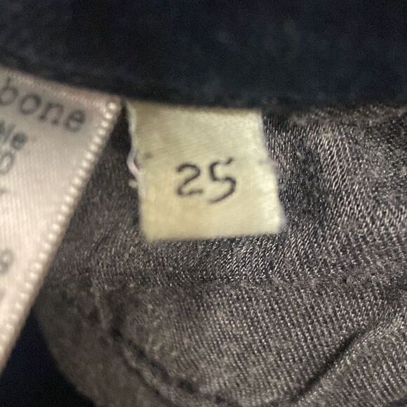 rag & bone High Rise Skinny Dark Coal Wash Denim Stretch Jeans Women Size 25 - Picture 4 of 13